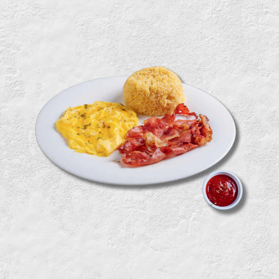 Bacon with Rice and Eggs